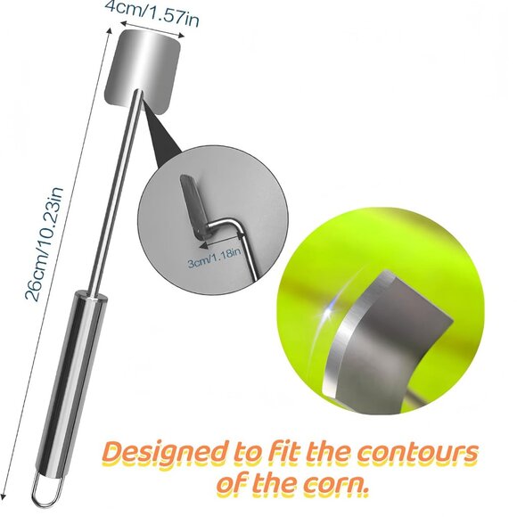 Stainless Steel Kitchen Corn Peeling Tool Corn Cob Thresher(1 pack) - Picture 4 of 9